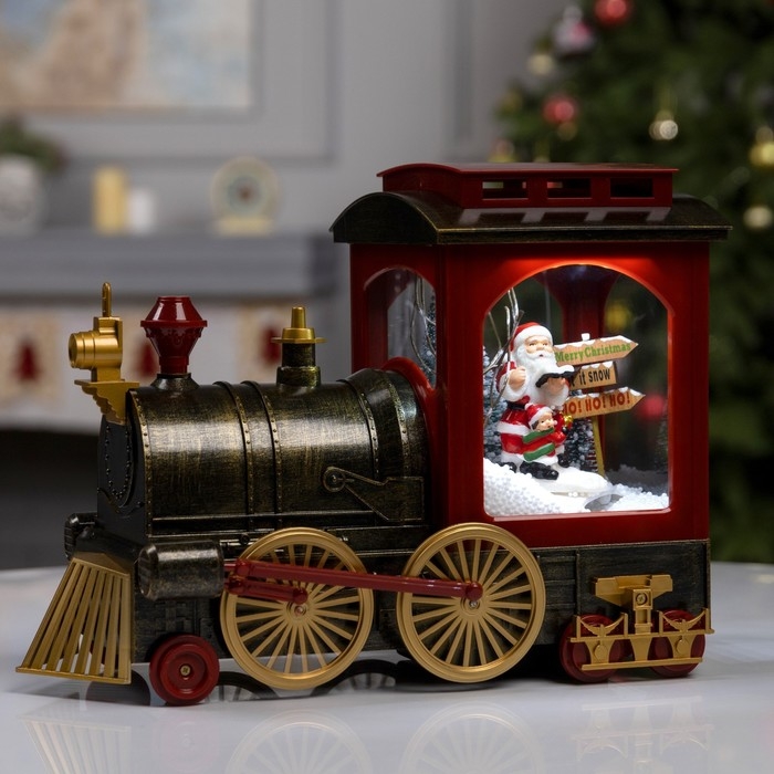 Светодиодная фигура «Паровоз» 31 × 24 × 15 см, пластик, батарейки ААх3 (не в комплекте), USB, свечение белое Светодиодная фигура «Паровоз» 31 × 24 × 15 см, пластик, батарейки ААх3 (не в комплекте), USB, свечение белое