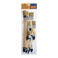 Набор кистей ТУНДРА, плоские, круглые, радиаторные, для масляной краски, 10 шт.