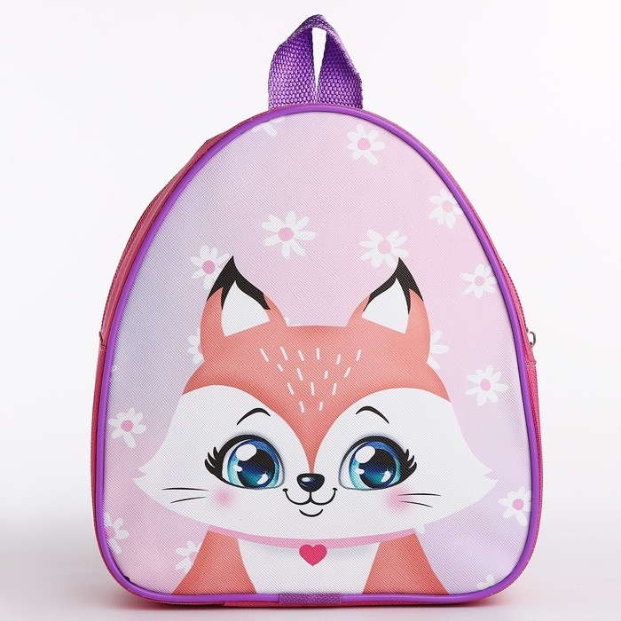 Рюкзак детский для девочки &laquo;Лисёнок&raquo;, 23 х 5 см см, отдел на молнии, цвет красный