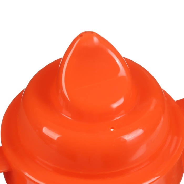 Поильник детский с твёрдым носиком &laquo;Жирафик&raquo;, 140 мл., с ручками, цвет оранжевый