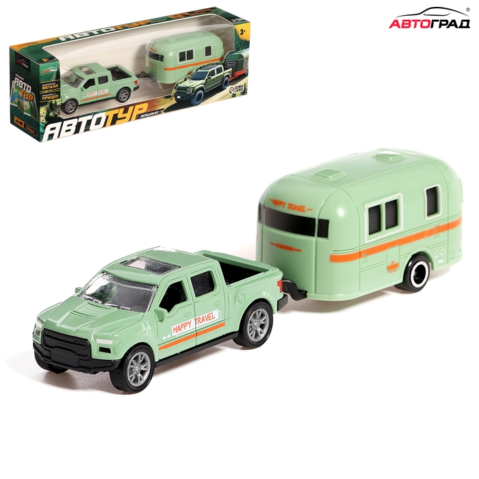 Машина металлическая &laquo;Автотур&raquo;, с прицепом, цвет МИКС