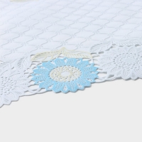 Салфетка ажурная для стола &laquo;Подсолнухи&raquo;, 45&times;30 см, цвет жёлто-голубой