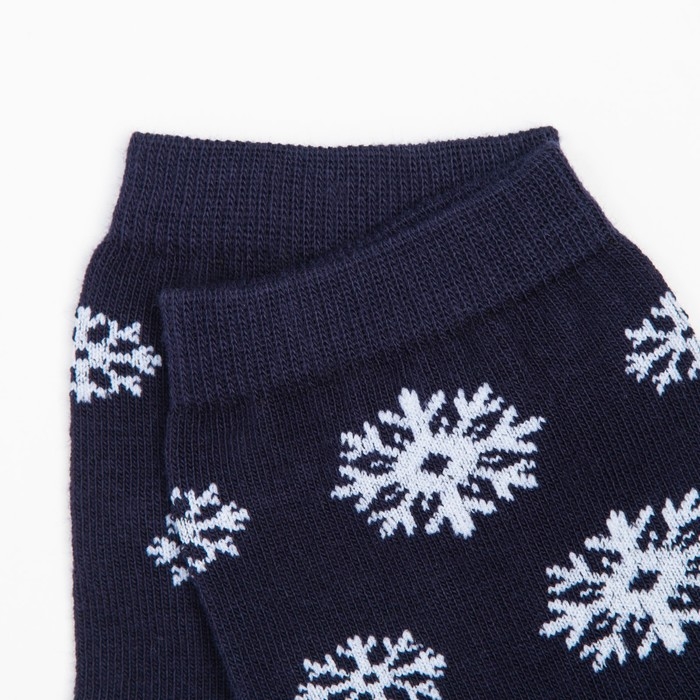 Носки женские &laquo;Мишка и снежинки&raquo; цвет синий, размер 23-25