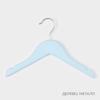 Плечики - вешалки для одежды LaDо́m, 3 шт, детские, 27&times;18 см, цвет голубой