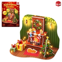 3D Конструктор &laquo;Новогодний камин&raquo;, 29 деталей и гирлянда