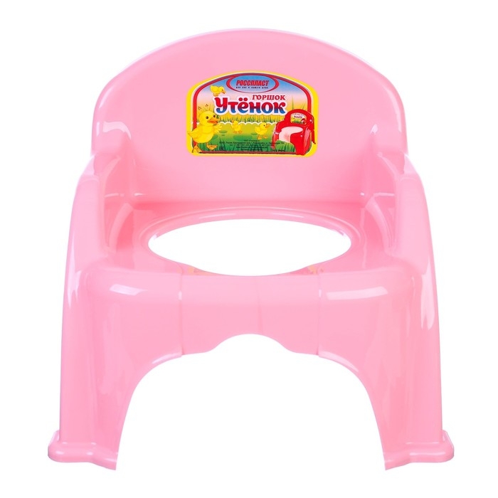 Горшок детский «Утенок» светло-розовый / белый 310х295х280мм Горшок детский «Утенок» светло-розовый / белый 310х295х280мм