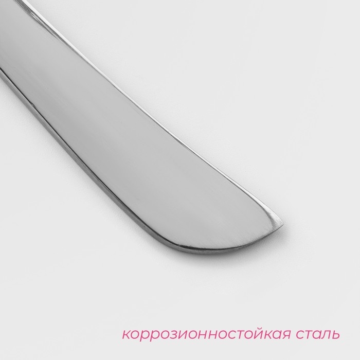 Ложка столовая из нержавеющей стали Доляна &laquo;Верона&raquo;, длина 19,3 см, толщина 2 мм, цвет серебряный