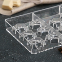 Форма для конфет и шоколада &laquo;Конструктор&raquo;, 20&times;12&times;2,5 см, 14 ячеек 2,8&times;2,8&times;0,8 см, цвет прозрачный