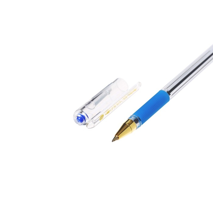 Ручка шариковая MunHwa MC Gold, узел 0.5 мм, чернила синие, штрихкод на ручке Ручка шариковая MunHwa MC Gold, узел 0.5 мм, чернила синие, штрихкод на ручке