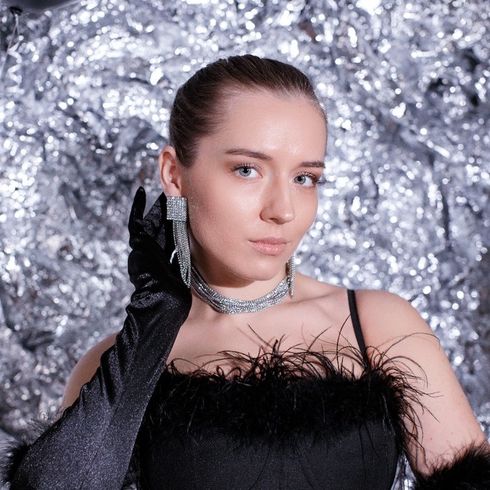 Чокер &laquo;Лёд&raquo; аристократичный, цвет белый в серебре, 30 см