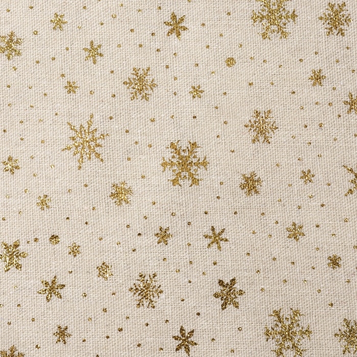 Новый год! Лоскут &laquo;Снежинки&raquo;, 48 &times; 48 см, цвет золотой