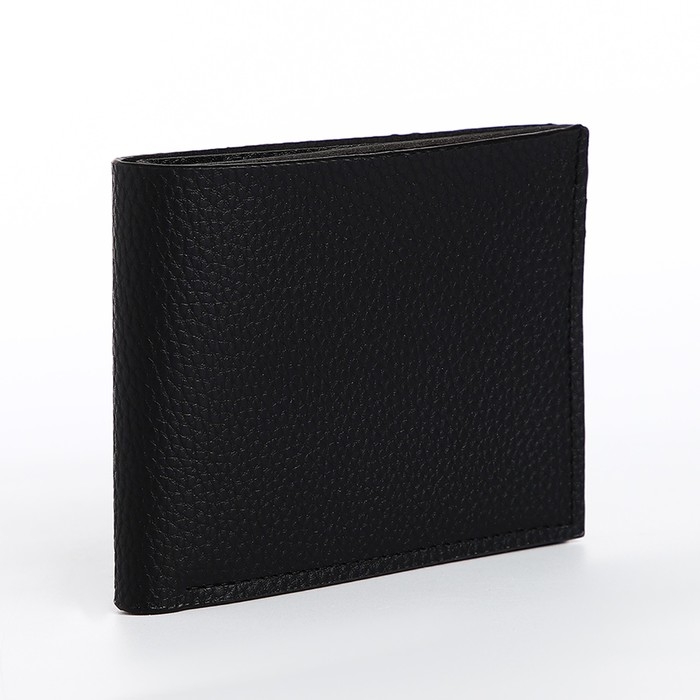 Портмоне мужское без застёжки, отдел для карт, для купюр, цвет чёрный Портмоне мужское без застёжки, отдел для карт, для купюр, цвет чёрный