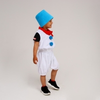 Карнавальный костюм &laquo;Снеговик&raquo; плюшевый: ведро, бермуды, жилет, шарф, ведро, р. 28, рост 98&ndash;104 см