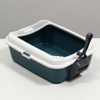 Туалет Сима с бортом + совок-микс 30 х 39 х 13,5 см серый FIX Туалет Сима с бортом + совок-микс 30 х 39 х 13,5 см серый FIX