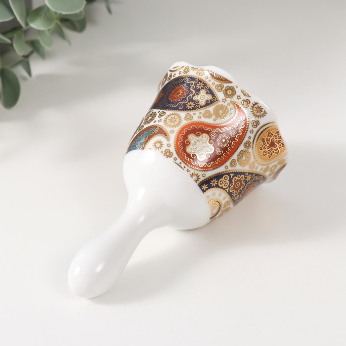 Колокольчик керамика "Узор пейсли" 6,5х6,5х10,5 см