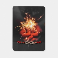 Новый год! Браслет &laquo;Новогодний&raquo; бенгальский огонь, бесконечность, цвет красный с золотом, 7см