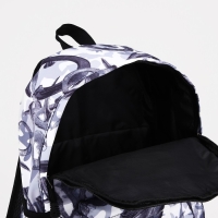 Рюкзак школьный из текстиля на молнии, 3 кармана, цвет чёрный