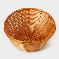 Корзинка для подачи Доляна &laquo;Плетёнка&raquo;, 17&times;7 см, цвет коричневый
