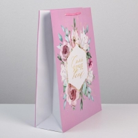 Пакет подарочный ламинированный, упаковка, Just for you, L 28 х 38 х 9 см