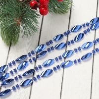 Бусы на ёлку 2,7 м "Бочонки и волна" микс