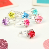 Кольца детские набор 12шт &laquo;Выбражулька&raquo; геометрия, цвет МИКС, форма МИКС в серебре, б-р