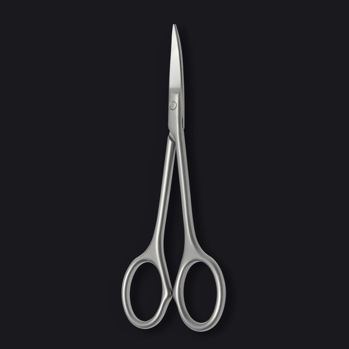 Ножницы маникюрные &laquo;Premium&raquo;, узкие, загнутые, 10,5 см, на блистере, цвет матовый серебристый