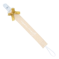 Подарочный набор новогодний: соска-пустышка ортодонт., +6 мес., и держатель на ленте &laquo;Наше счастье&raquo;, подарочная упаковка