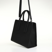 Сумка женская на молнии, TEXTURA, средний размер, цвет чёрный