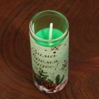 Новогодняя свеча в колбе &laquo;Новый год: Время чудес&raquo;, аромат мята