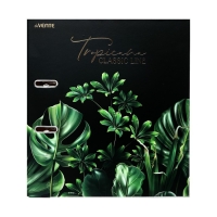 Пaпкa-регистратор А4, 75 мм, deVENTE Tropicana, ламинированый картон, черный/зеленый, разборный Пaпкa-регистратор А4, 75 мм, deVENTE Tropicana, ламинированый картон, черный/зеленый, разборный