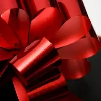 Бант - шар №3 голография, красный