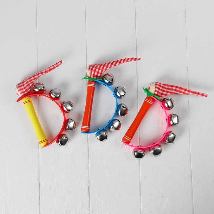 Игрушка музыкальная Бубен &laquo;Звери&raquo; с колокольчиками, МИКС