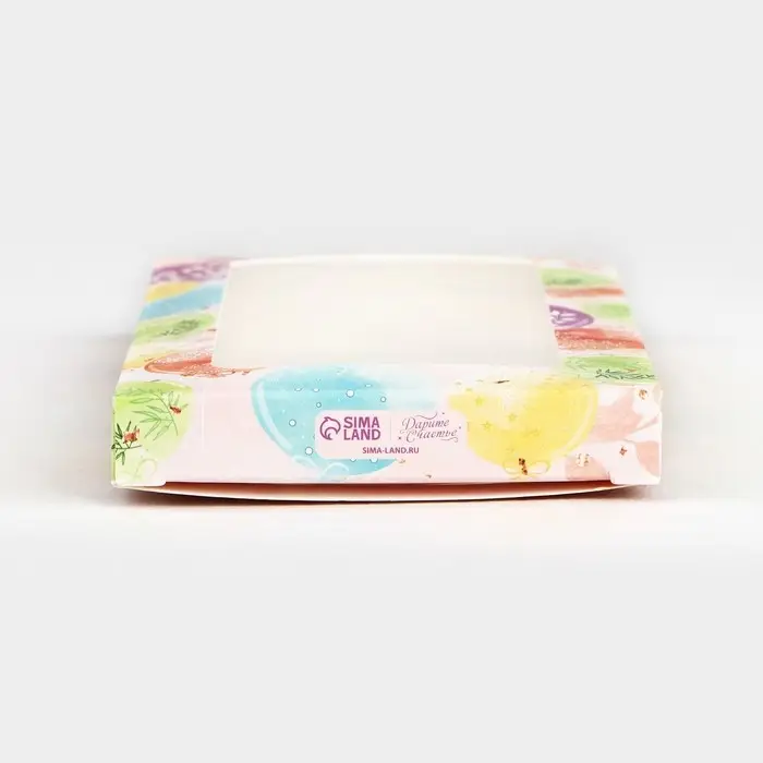 Коробка для шоколада &laquo;С днём рождения!&raquo;, с окном, 17.3 х 8.8 х 1.5 см