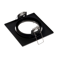 Светильник встраиваемый поворотный, под лампу MR16, квадрат, металл, черный