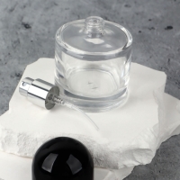 Флакон стеклянный для парфюма, с распылителем, 30 мл, прозрачный/чёрный