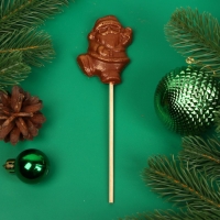 Новый год. Фигура из молочного шоколада "Дед мороз", на палочке , 20 г &plusmn; 5 %