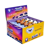 Клей-карандаш PVP 9г Луч ZOO, фигурный колпачок, МИКС