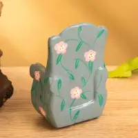 Сувенир дерево "Кресло с цветами" цв. зелёный, 6х5х9,5 см