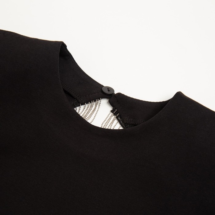 Платье женское с бахромой MINAKU: PartyDress цвет черный, размер 40