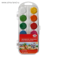 Акварель 12 цветов "Гамма" "Мультики", медовая, без кисти, пластик