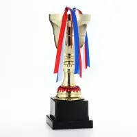 Кубок 185В, наградная фигура, золото, триколор, подставка пластик, 26 &times; 16 &times; 8,5 см.