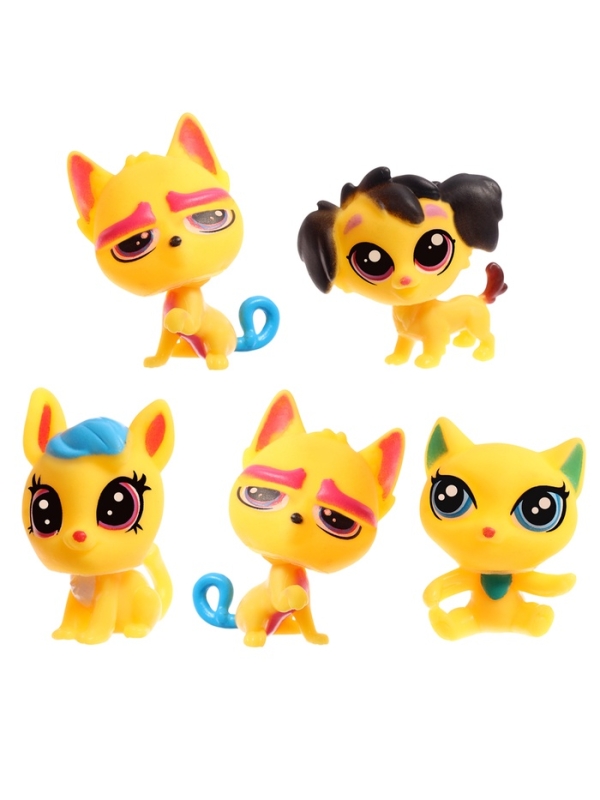 Набор игрушек "Crazy Pets" 5  шт  МИКС
