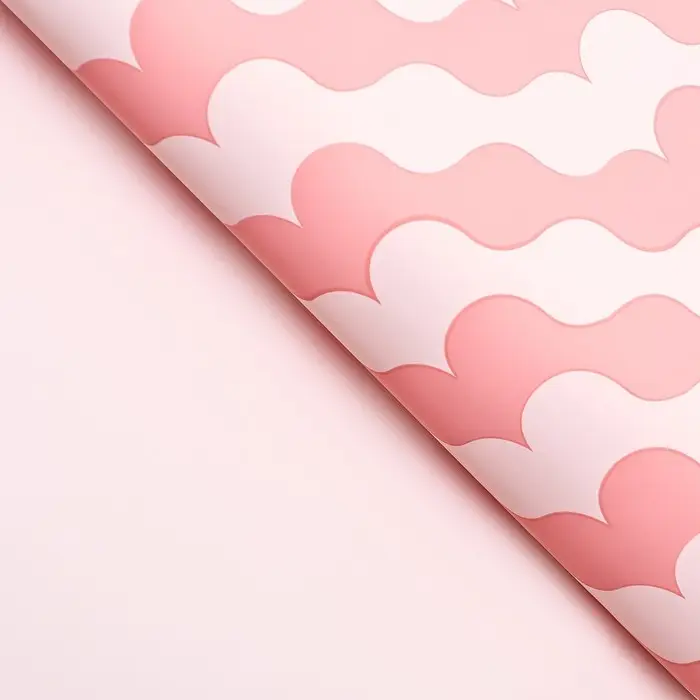 Пленка для цветов матовая, &laquo;Паттерн любви&raquo;, 57&times;56 см, розовый