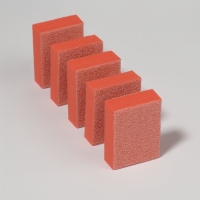 Наждачные бафы для ногтей, набор 10 шт, двухсторонние, 3,5 &times; 2,5 см, цвет оранжевый