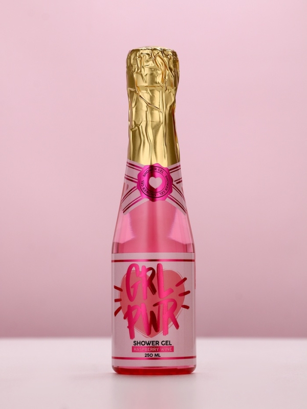 Гель для душа во флаконе шампанское GRL PWR, 250 мл, Новый Год