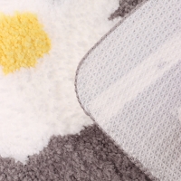 Коврик Доляна Daisies, 40&times;60 см, микрофибра, серый