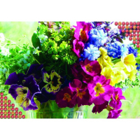 Алмазная мозаика с полным заполнением на холсте &laquo;Букет&raquo;, 22 х 32 см