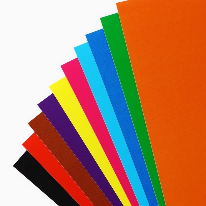 Картон цветной двусторонний А4 мелованный в папке 10 листов 20 цветов 230г &laquo;1 сентября: БукиБяки&raquo;