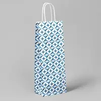 Пакет подарочный под бутылку, упаковка, &laquo;Геометрия&raquo;, белый крафт, 13 х 36 х 10 см