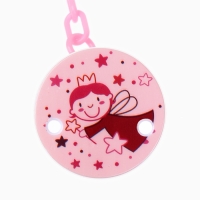 Пустышка ортодонт., с колпачком и держателем, от 0 мес., цвет Фиолет / Роз